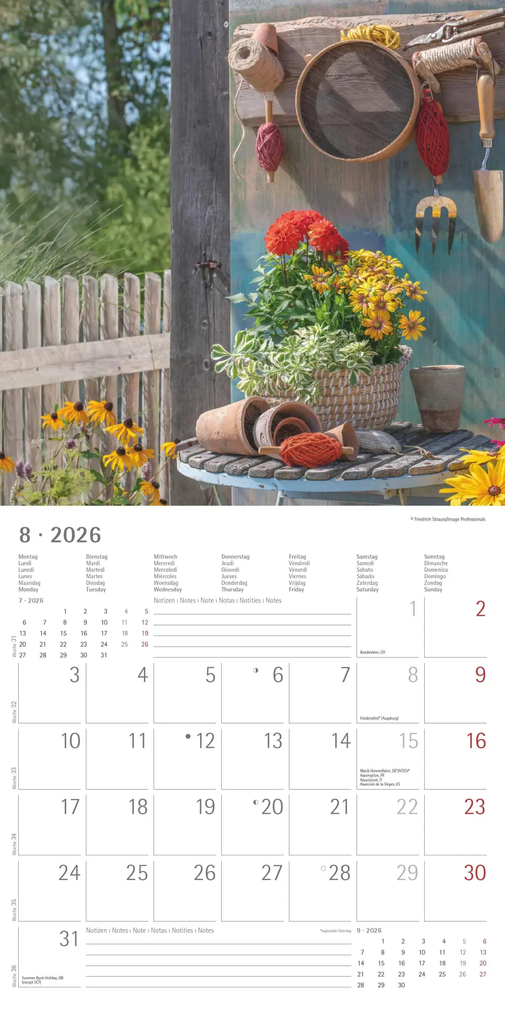 Bild: 4069095002968 | Gartendekor 2026 - Broschürenkalender 30x30 cm (30x60 geöffnet) -...