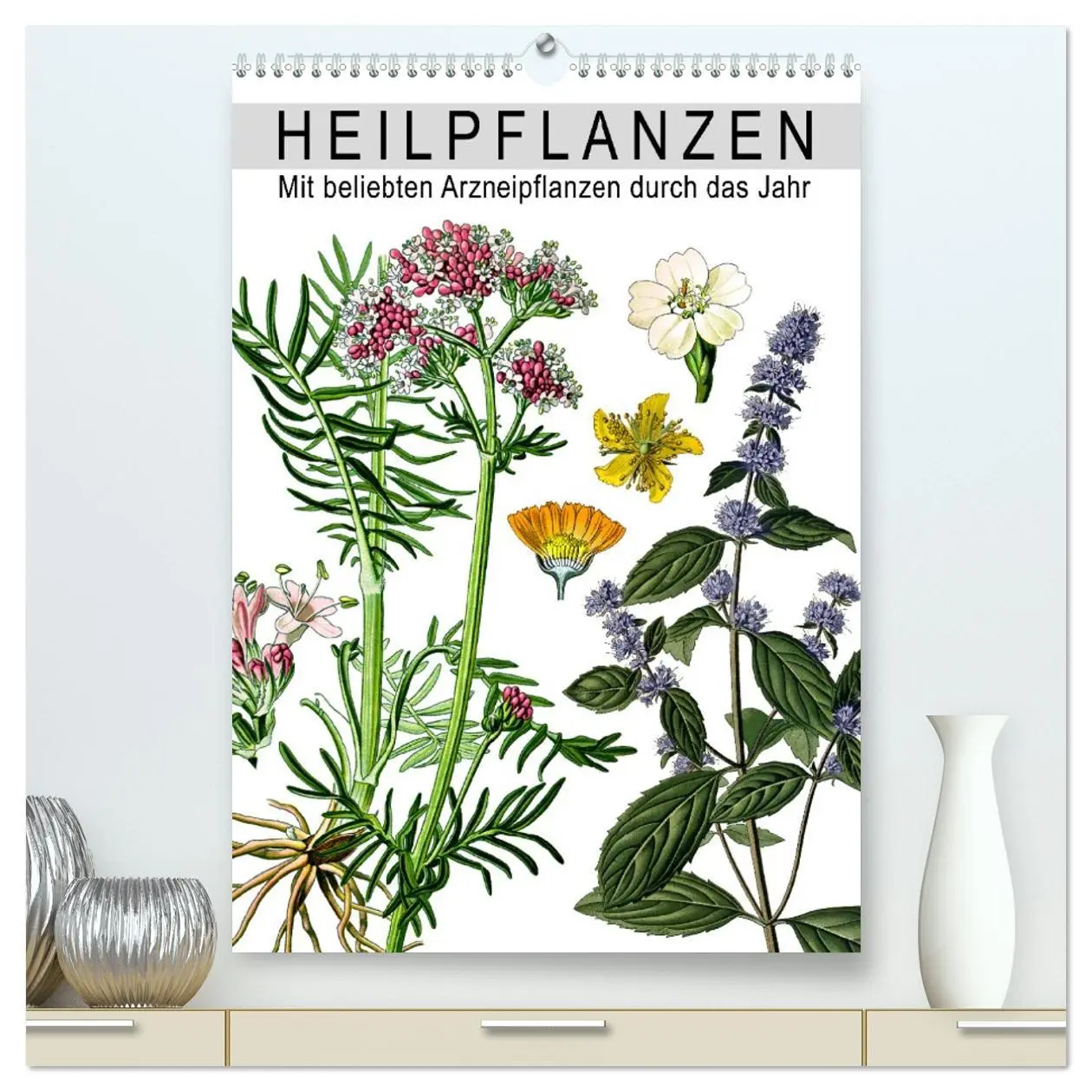 Cover: 9783516462968 | Heilpflanzen (hochwertiger Premium Wandkalender 2026 DIN A2 hoch),...