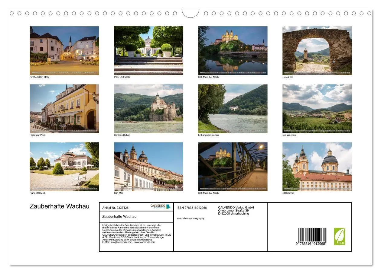 Bild: 9783516912968 | Zauberhafte Wachau (Wandkalender 2027 DIN A3 quer), CALVENDO...