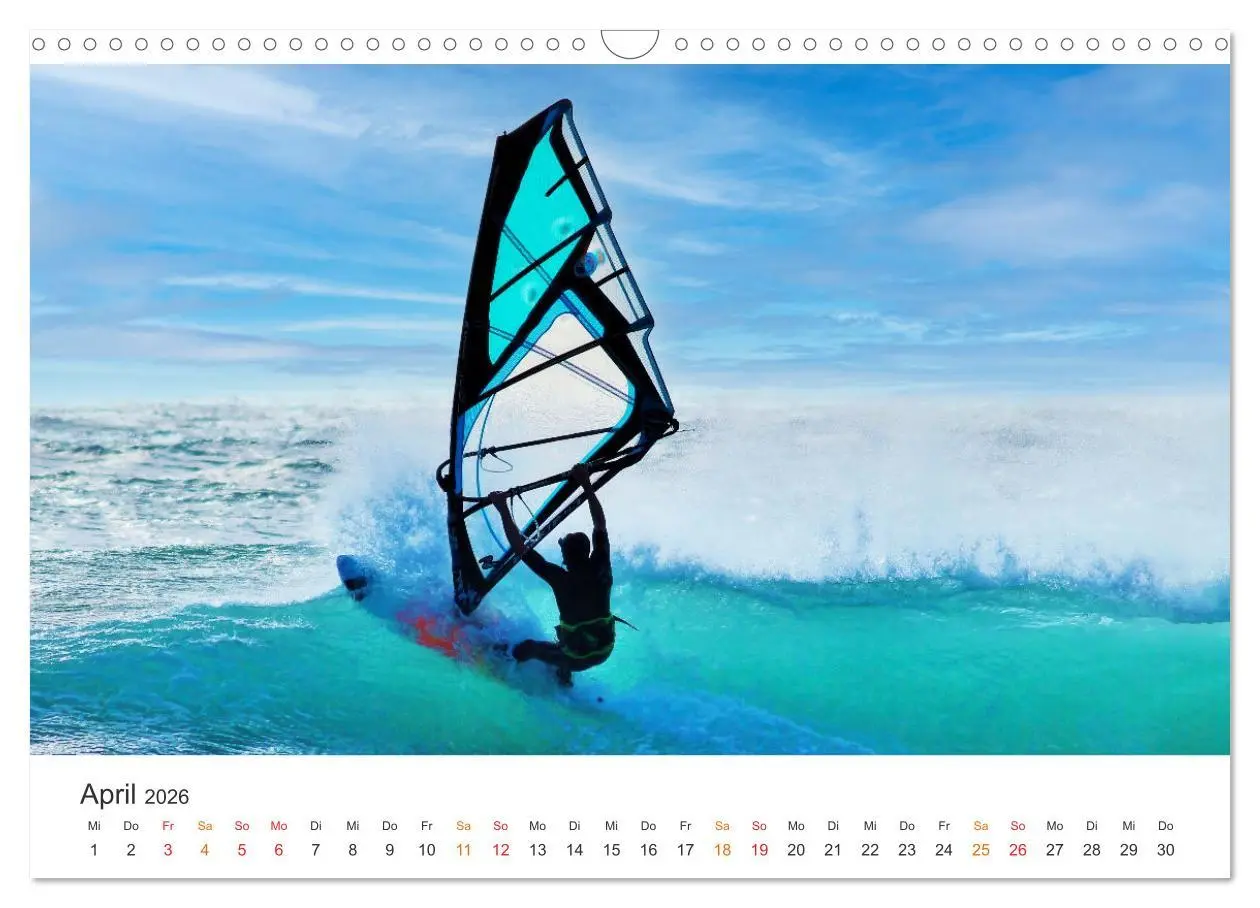 Bild: 9783457263068 | Windsurfen - endlose Wellen (Wandkalender 2026 DIN A3 quer),...