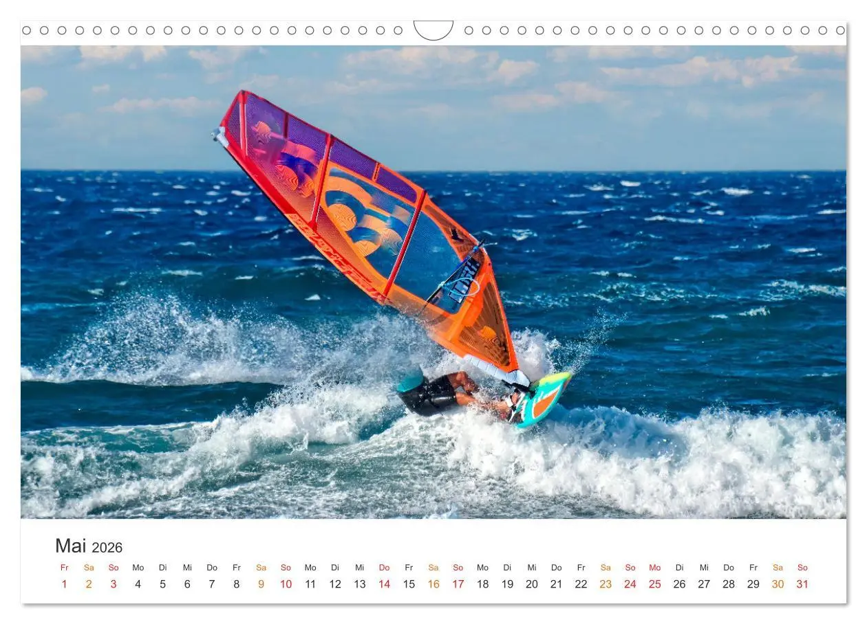Bild: 9783457263068 | Windsurfen - endlose Wellen (Wandkalender 2026 DIN A3 quer),...