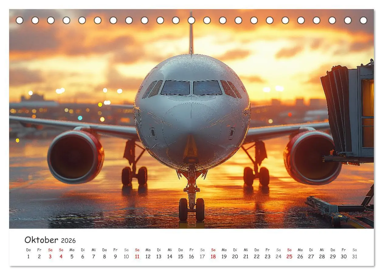 Bild: 9783457333068 | Flugzeugkalender - Die schönsten Passagiermaschinen (Tischkalender...