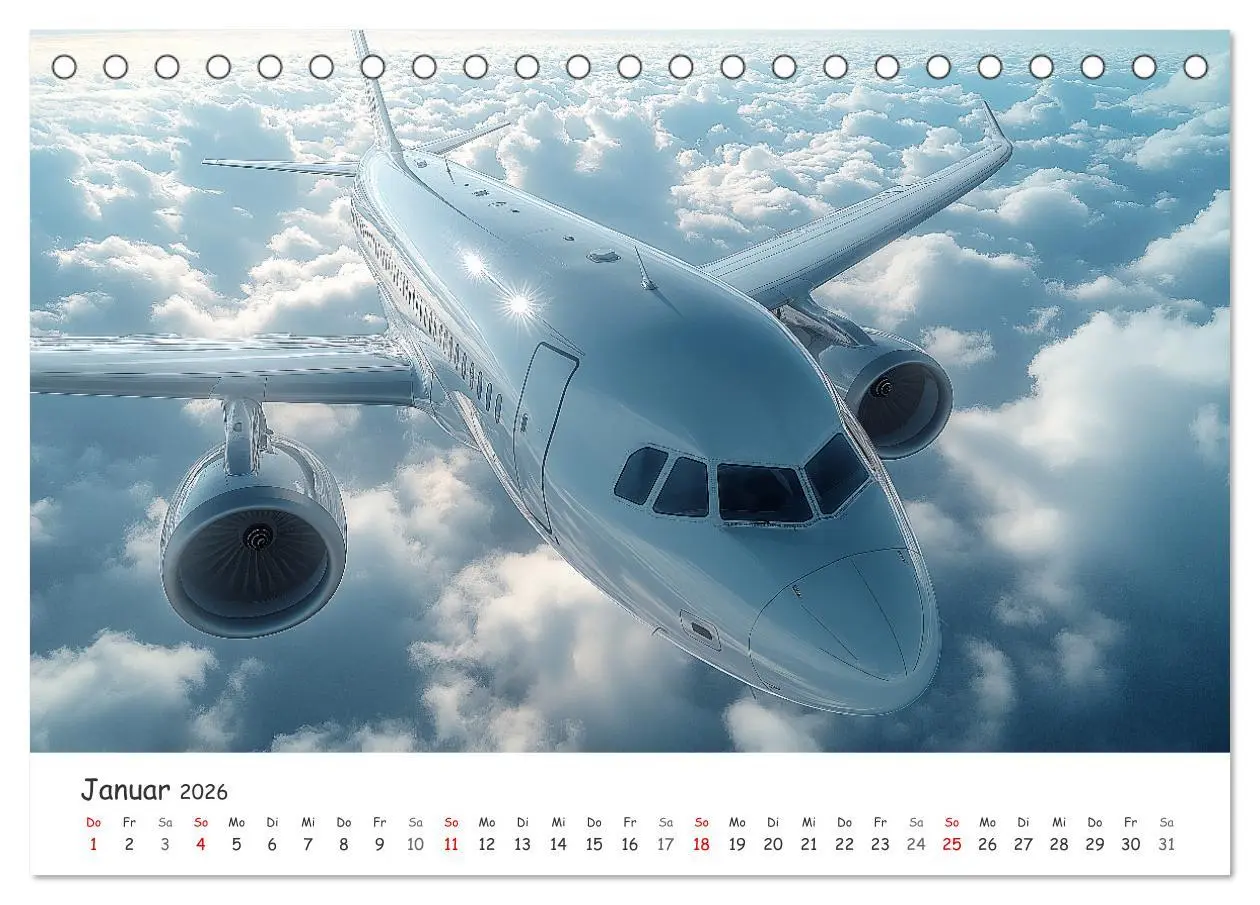 Bild: 9783457333068 | Flugzeugkalender - Die schönsten Passagiermaschinen (Tischkalender...