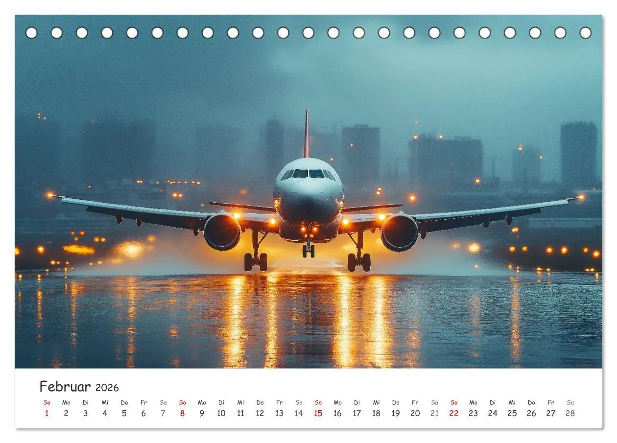 Bild: 9783457333068 | Flugzeugkalender - Die schönsten Passagiermaschinen (Tischkalender...