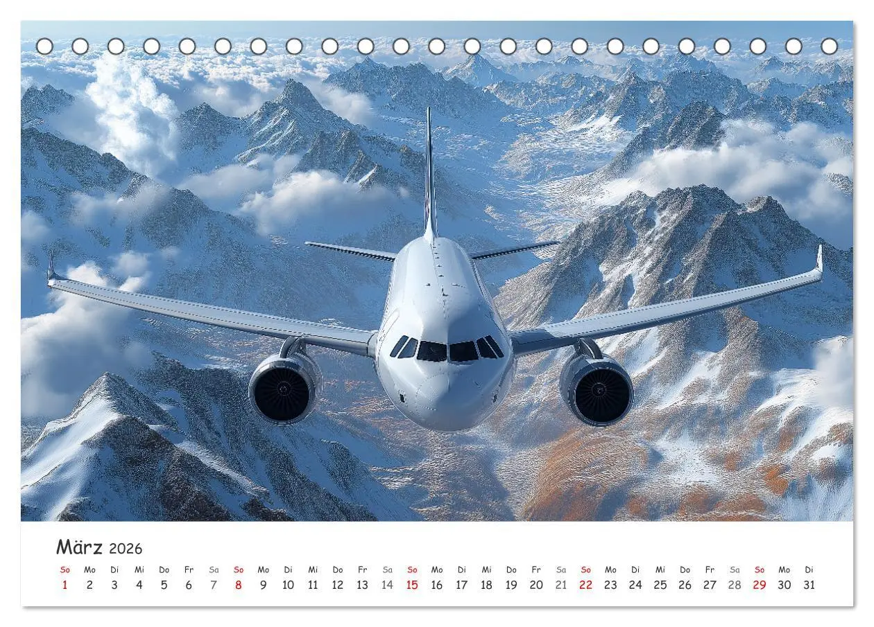 Bild: 9783457333068 | Flugzeugkalender - Die schönsten Passagiermaschinen (Tischkalender...