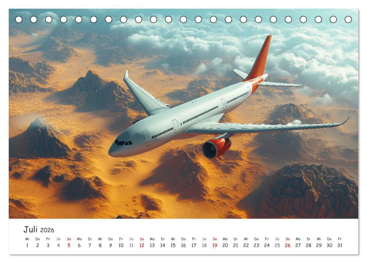 Bild: 9783457333068 | Flugzeugkalender - Die schönsten Passagiermaschinen (Tischkalender...