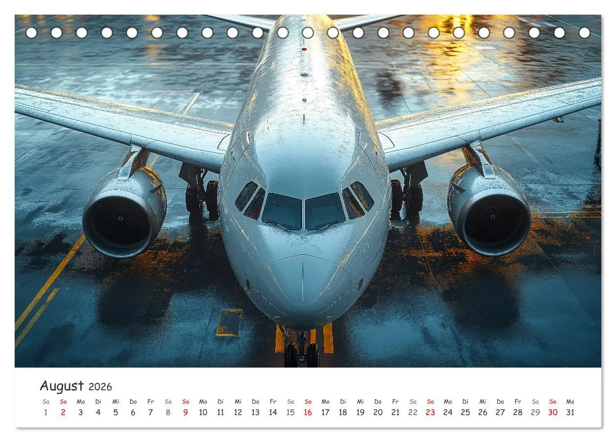 Bild: 9783457333068 | Flugzeugkalender - Die schönsten Passagiermaschinen (Tischkalender...