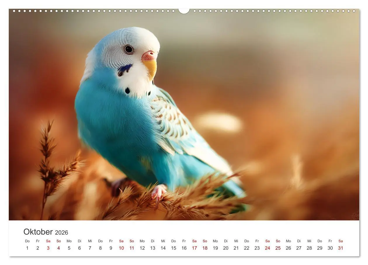 Bild: 9783516593068 | Zwitscherzeit - Ein Kalender voller Wellensittiche (Wandkalender...