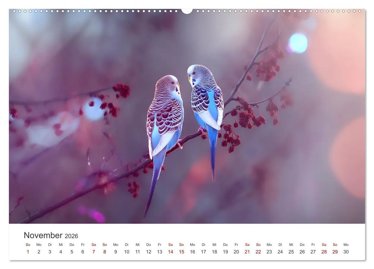 Bild: 9783516593068 | Zwitscherzeit - Ein Kalender voller Wellensittiche (Wandkalender...