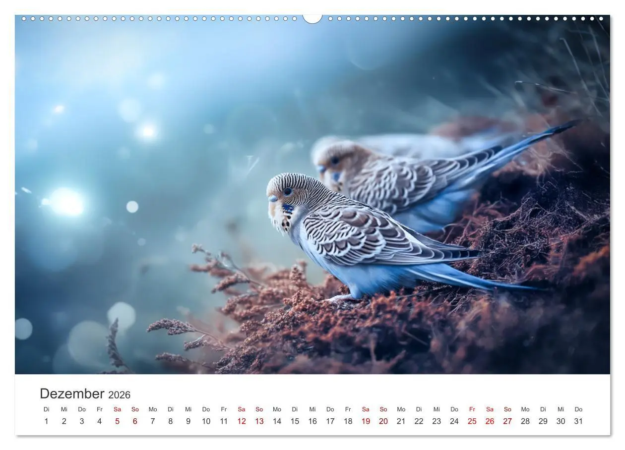 Bild: 9783516593068 | Zwitscherzeit - Ein Kalender voller Wellensittiche (Wandkalender...