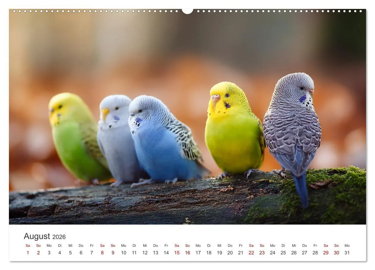 Bild: 9783516593068 | Zwitscherzeit - Ein Kalender voller Wellensittiche (Wandkalender...