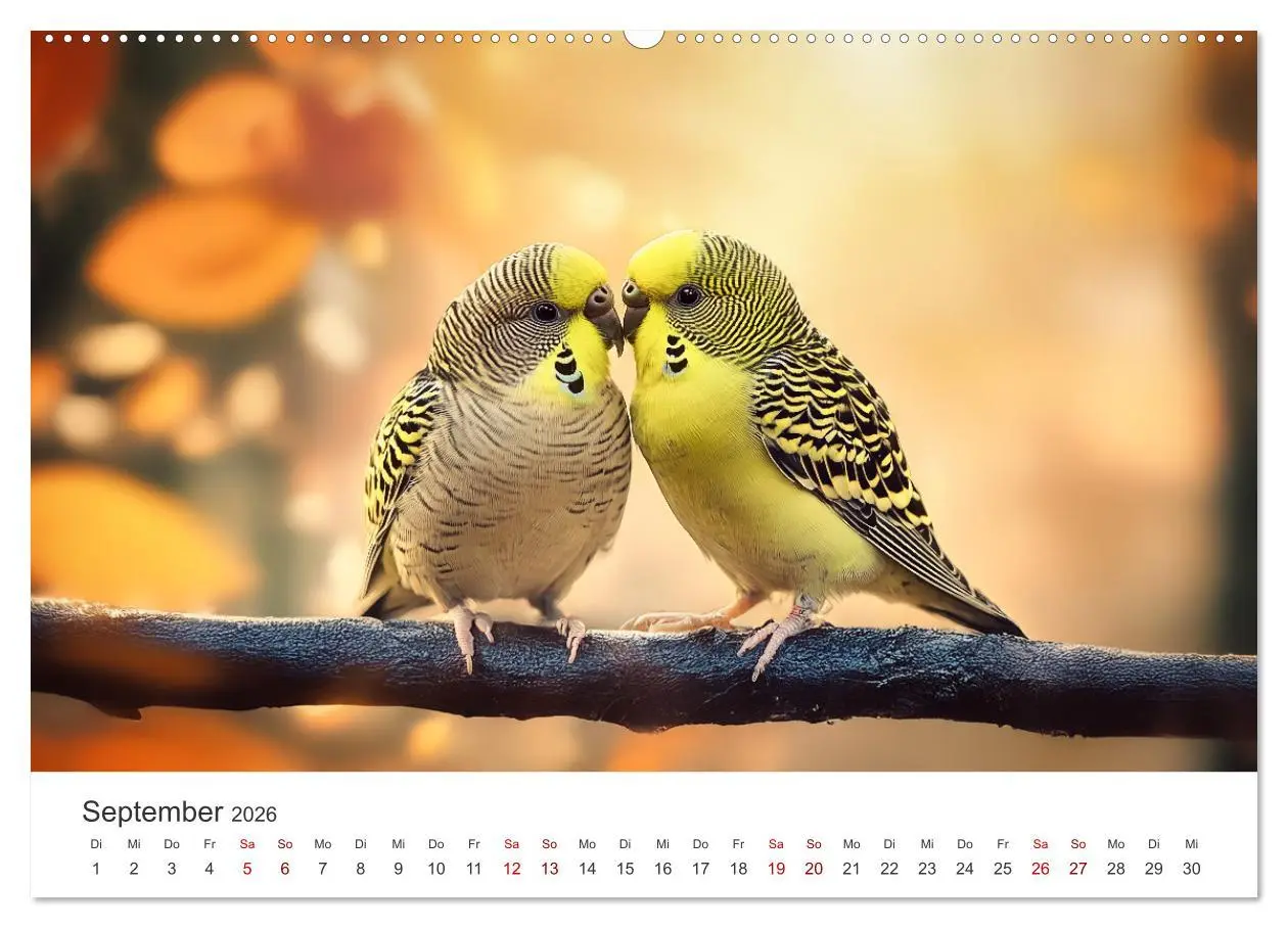 Bild: 9783516593068 | Zwitscherzeit - Ein Kalender voller Wellensittiche (Wandkalender...