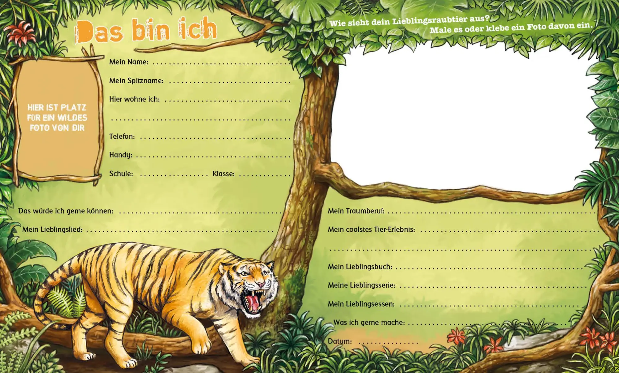 Bild: 9783743203068 | Meine Freunde (Wilde Tiere) | Erinnerungsbuch für Kinder ab 6 Jahre