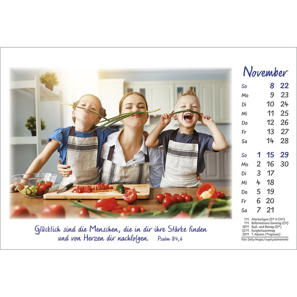 Bild: 9783754883068 | Die Freude geht mit uns 2026 | Kalender mit Farbfotos und Psalmworten