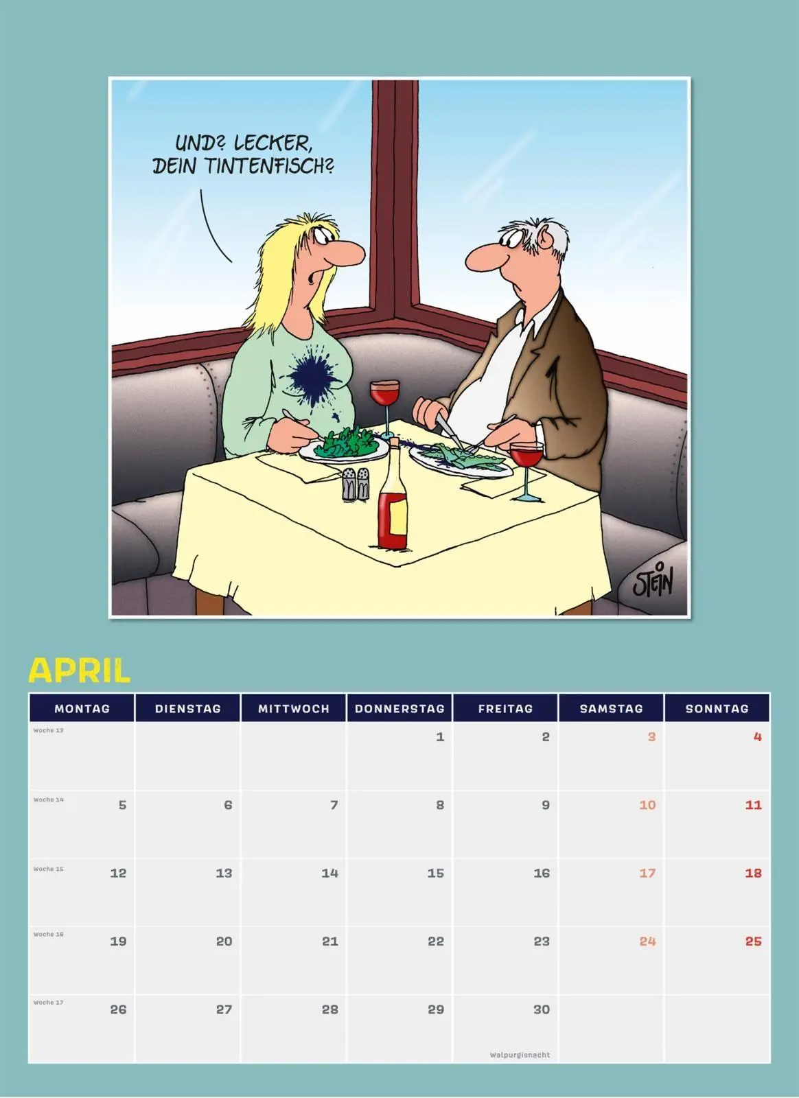 Bild: 9783830323068 | Uli Stein Rentnerkalender 2027: Monatskalender für die Wand | Stein