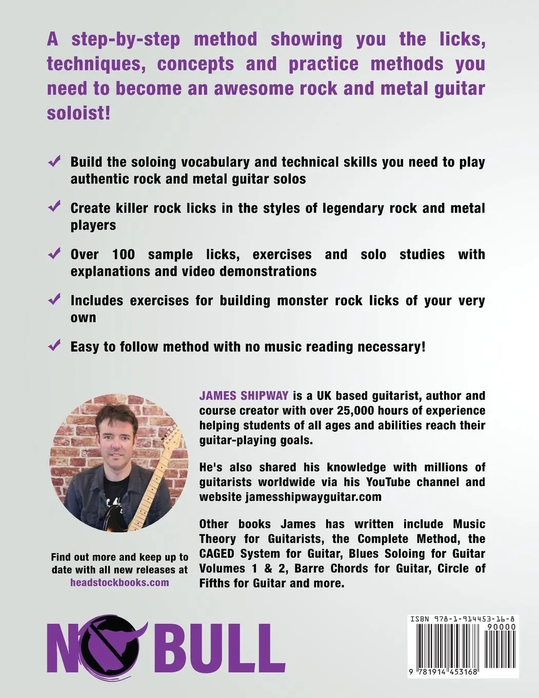Rückseite: 9781914453168 | Rock Lick Method for Guitar | James Shipway | Taschenbuch | Englisch
