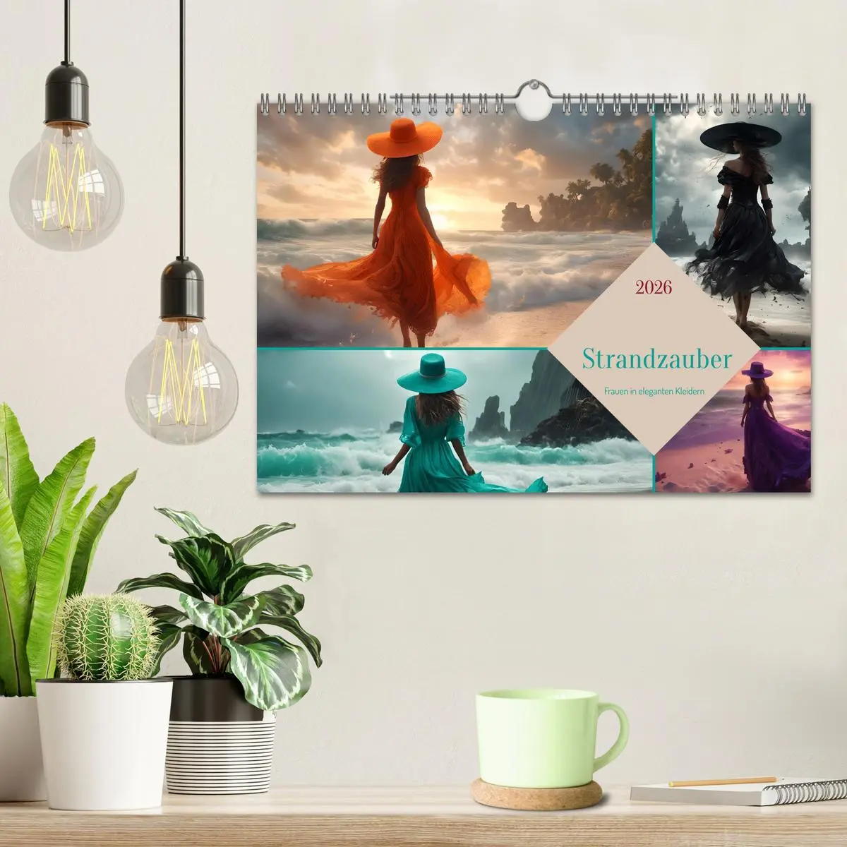 Bild: 9783457323168 | Strandzauber- Frauen in eleganten Kleidern (Wandkalender 2026 DIN...