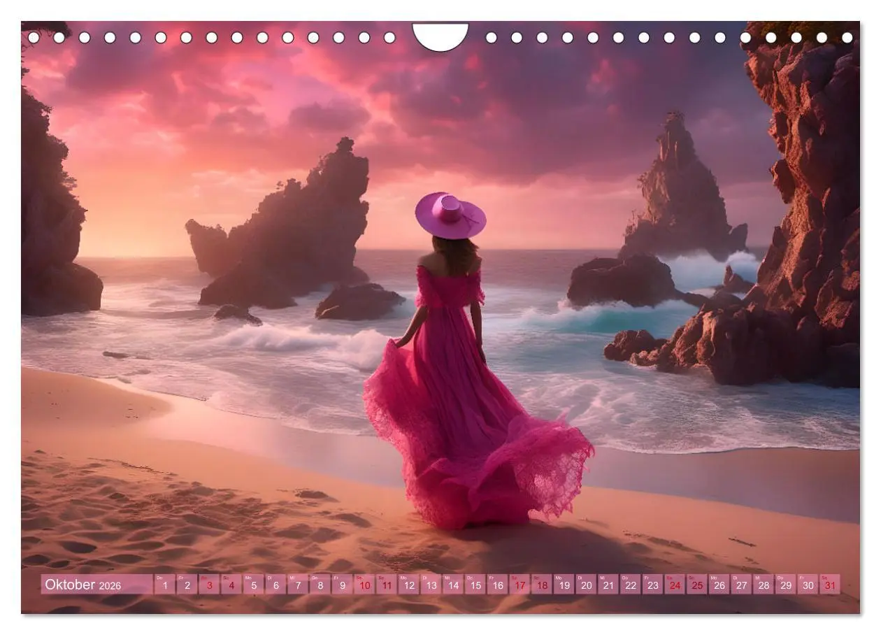 Bild: 9783457323168 | Strandzauber- Frauen in eleganten Kleidern (Wandkalender 2026 DIN...