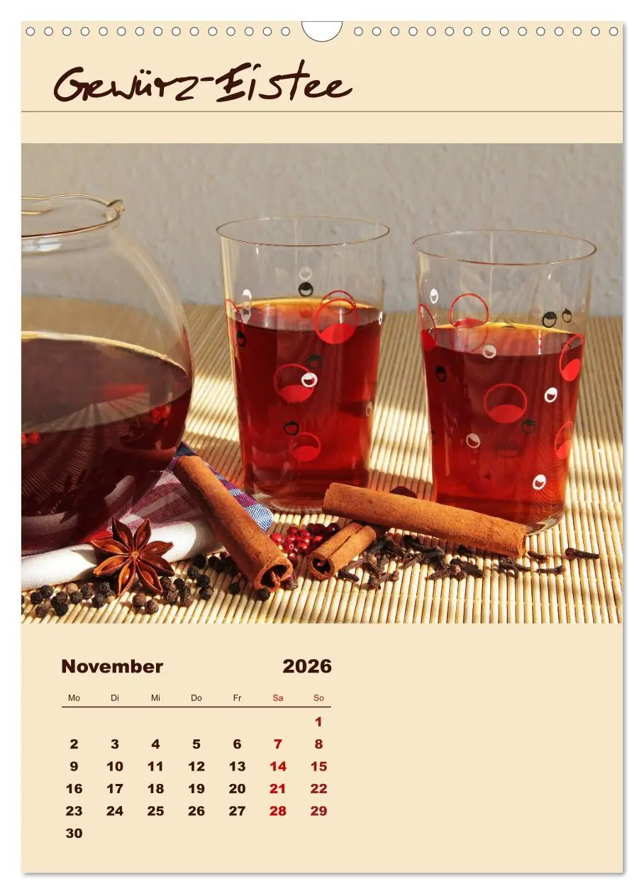 Bild: 9783516413168 | Erfrischender Eistee - Rezeptideen (Wandkalender 2026 DIN A3 hoch),...