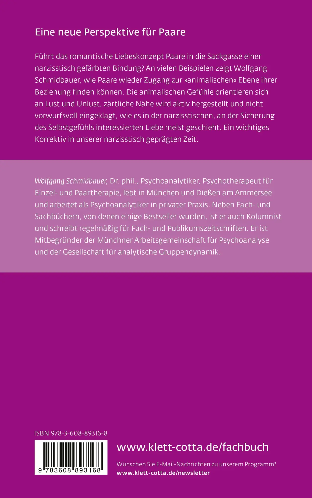 Rückseite: 9783608893168 | Animalische und narzisstische Liebe (Leben Lernen, Bd. 338) | Buch