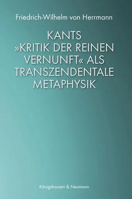 Cover: 9783826073168 | Kants »Kritik der reinen Vernunft« als transzendentale Metaphysik