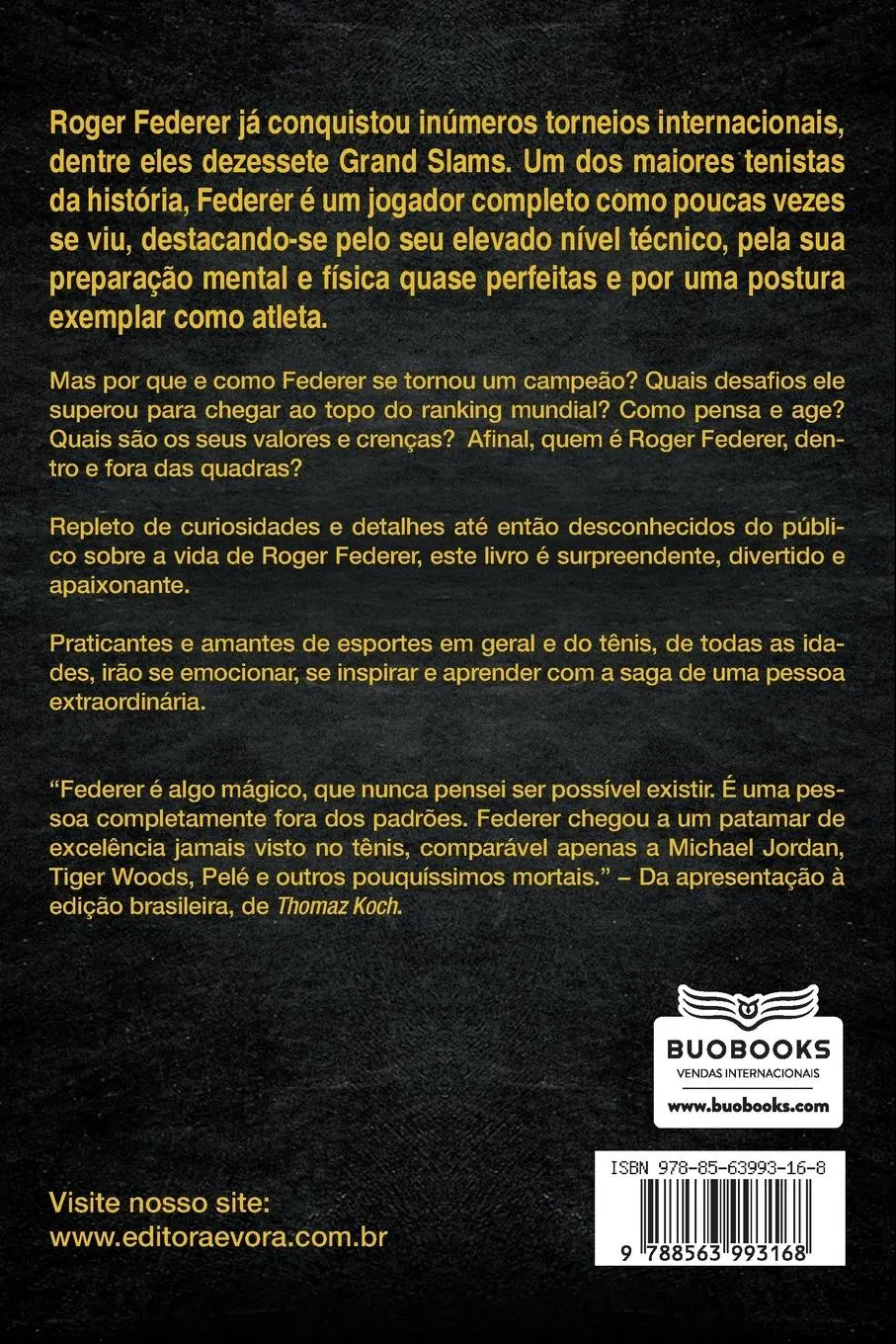 Rückseite: 9788563993168 | A biografia de Roger Federer | René Stauffer | Taschenbuch | 2021