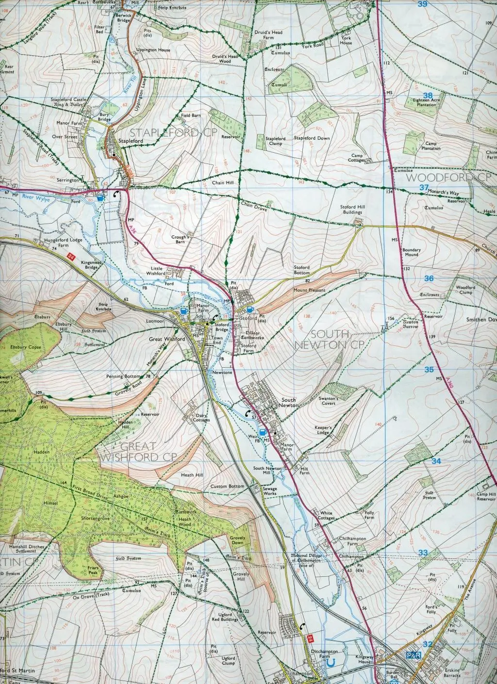 Bild: 9780319243268 | Salisbury and Stonehenge | Ordnance Survey | (Land-)Karte | Englisch