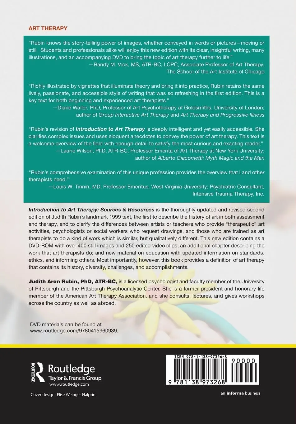 Rückseite: 9781138973268 | Introduction to Art Therapy | Sources &amp; Resources | Judith A. Rubin