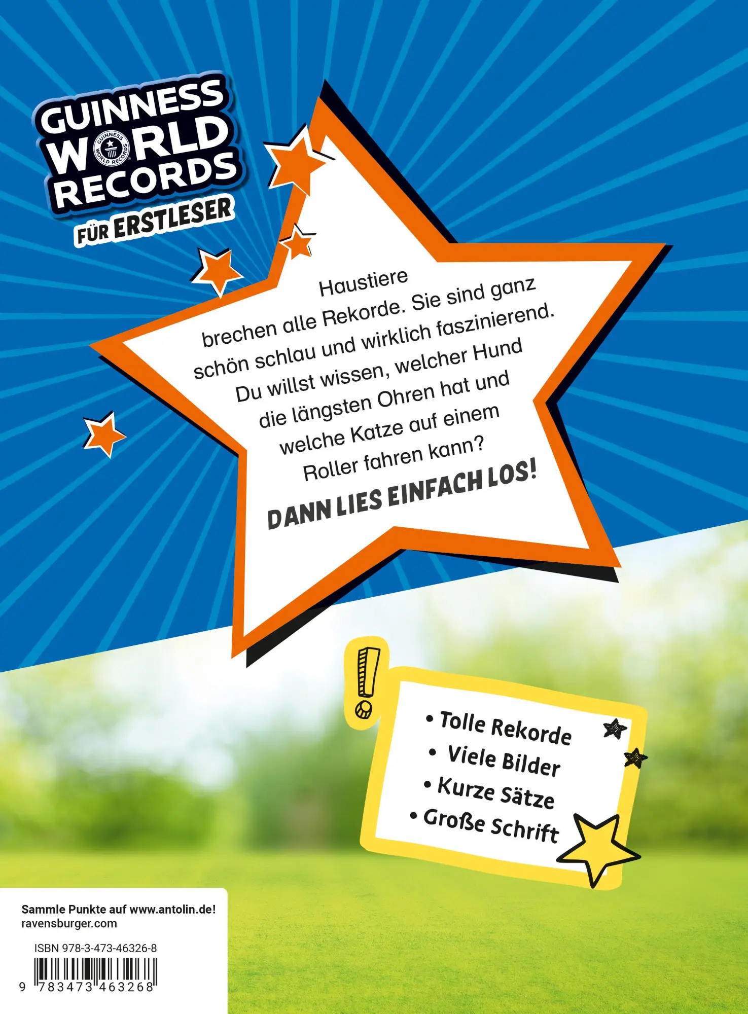 Rückseite: 9783473463268 | Guinness World Records für Erstleser - Haustiere | Buch | 64 S. | 2024