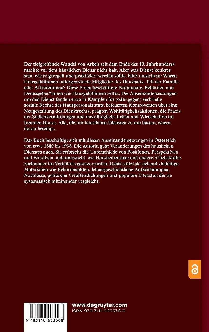 Rückseite: 9783110633368 | Die Produktion besonderer Arbeitskräfte | Jessica Richter | Buch | XVI