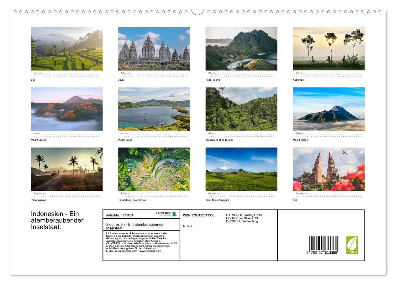 Bild: 9783457613368 | Indonesien - Ein atemberaubender Inselstaat. (Wandkalender 2026 DIN...