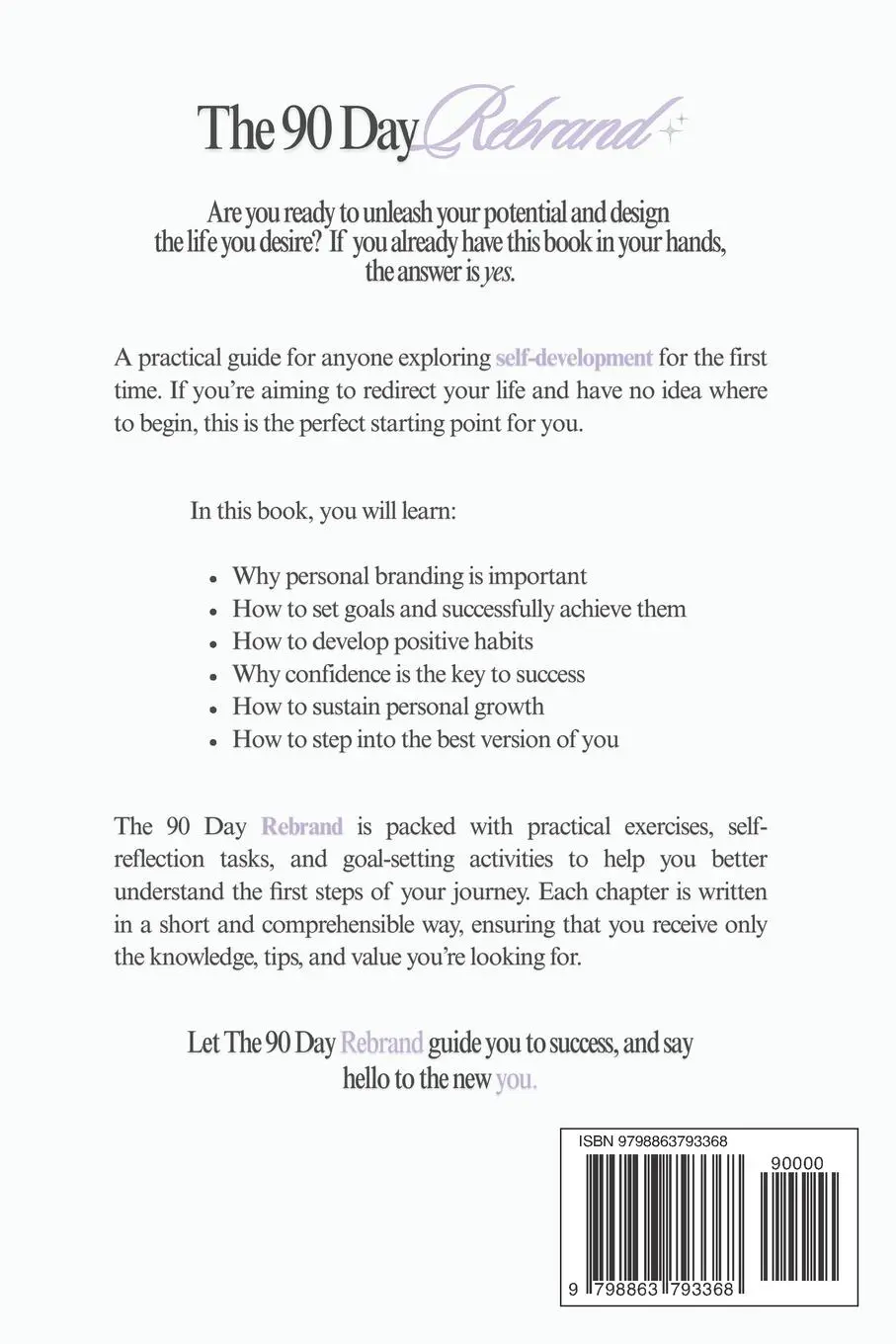 Rückseite: 9798863793368 | The 90 Day Rebrand | Daily Endeavors | Taschenbuch | Englisch | 2023