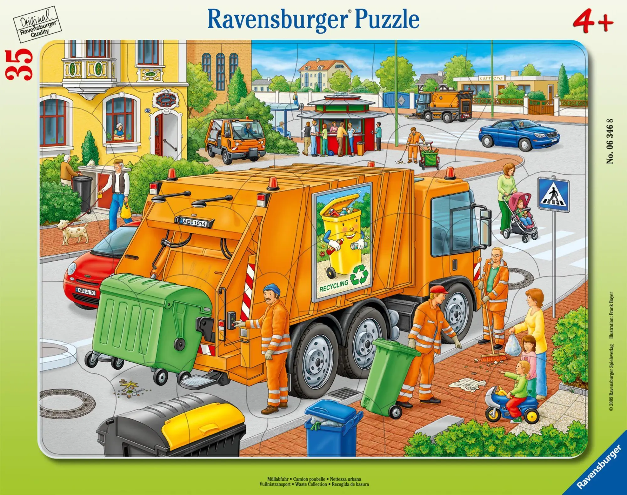 Cover: 4005556063468 | Müllabfuhr. Rahmenpuzzle 35 Teile | Spiel | Rahmenpuzzle | 66073
