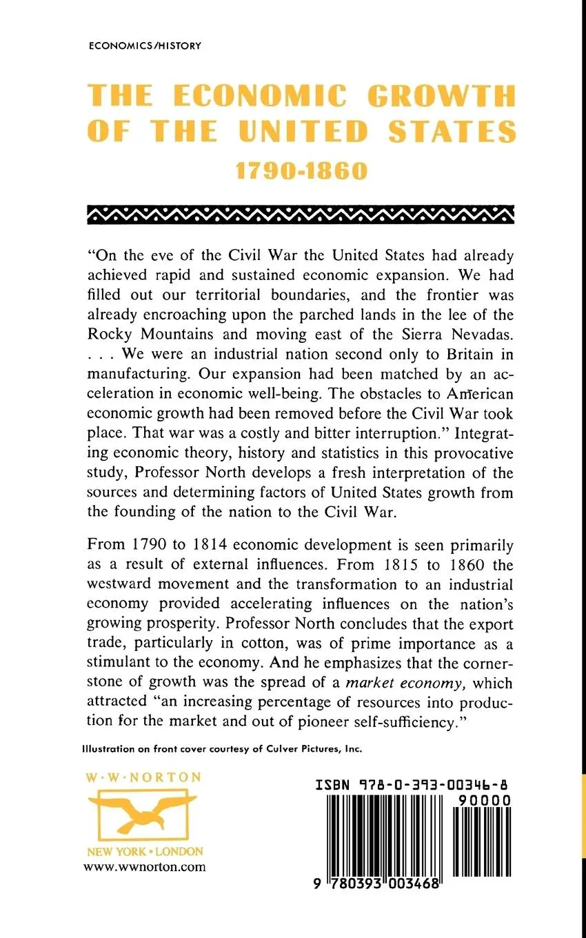 Rückseite: 9780393003468 | The Economic Growth of the United States | 1790-1860 | North | Buch