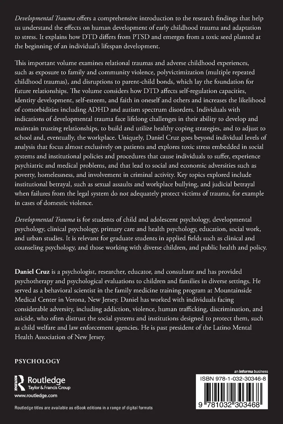 Rückseite: 9781032303468 | Developmental Trauma | Theory, Research and Practice | Daniel Cruz
