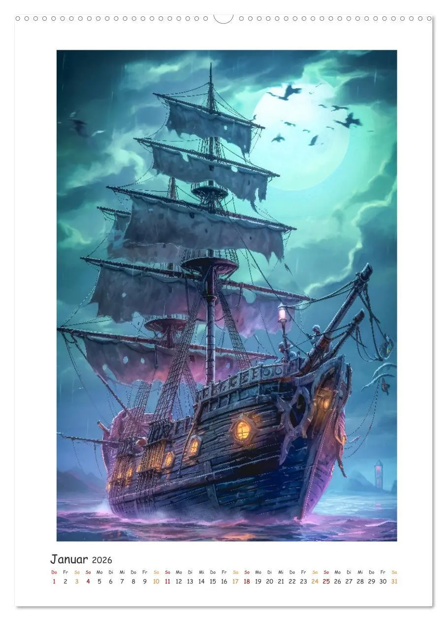 Bild: 9783516313468 | Piratenschiffe (hochwertiger Premium Wandkalender 2026 DIN A2...