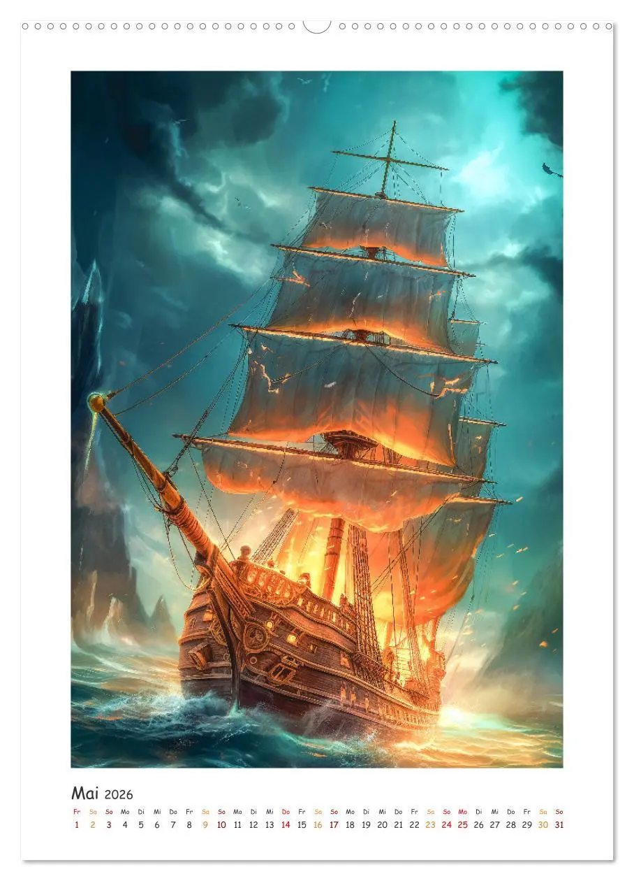 Bild: 9783516313468 | Piratenschiffe (hochwertiger Premium Wandkalender 2026 DIN A2...
