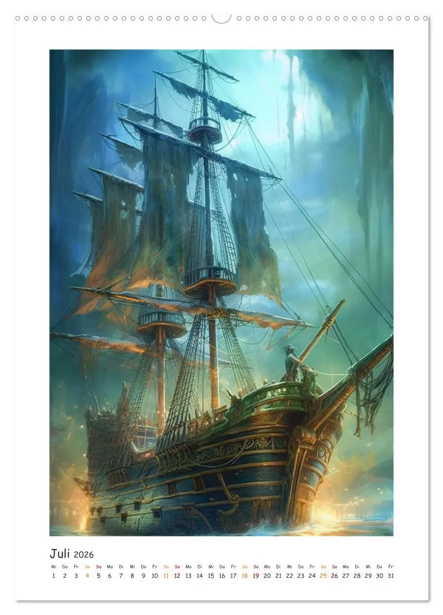 Bild: 9783516313468 | Piratenschiffe (hochwertiger Premium Wandkalender 2026 DIN A2...