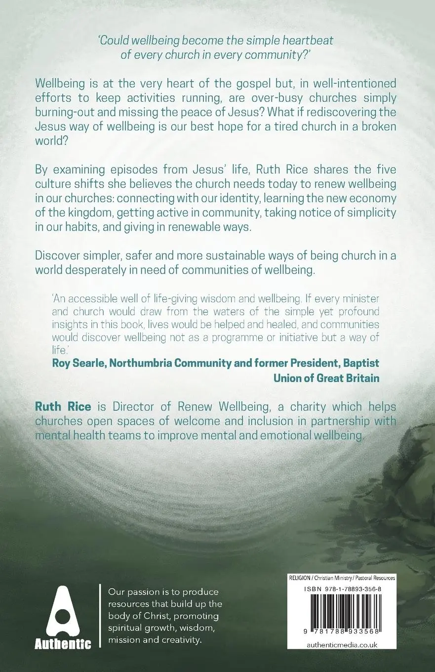 Rückseite: 9781788933568 | Renewable Wellbeing | 5 Culture Shifts for the Church | Ruth Rice