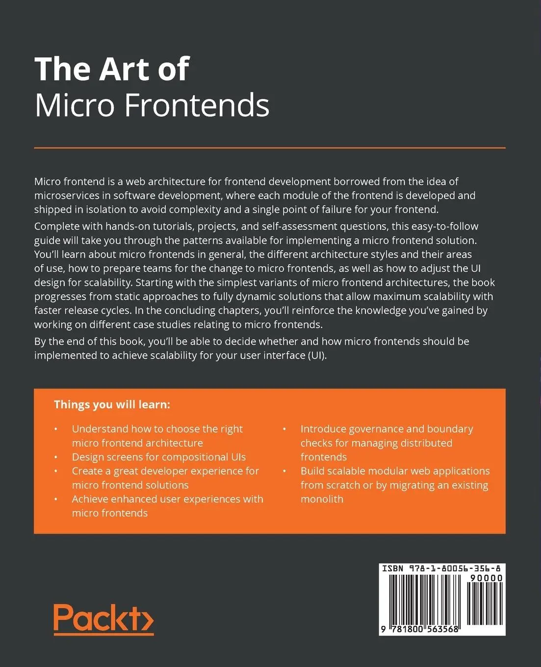 Rückseite: 9781800563568 | The Art of Micro Frontends | Florian Rappl | Taschenbuch | Englisch