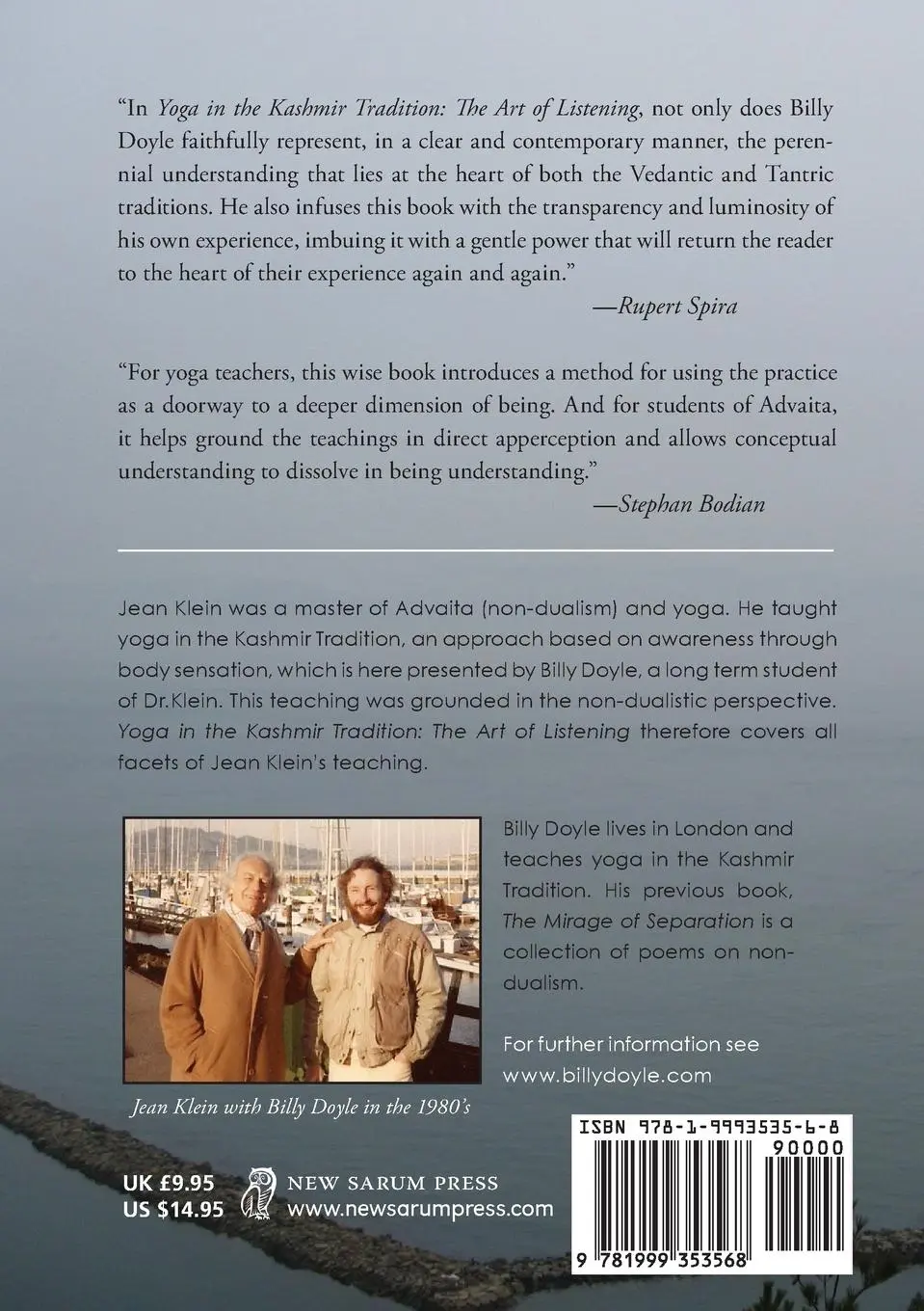 Rückseite: 9781999353568 | Yoga in the Kashmir Tradition | Billy Doyle | Taschenbuch | Englisch