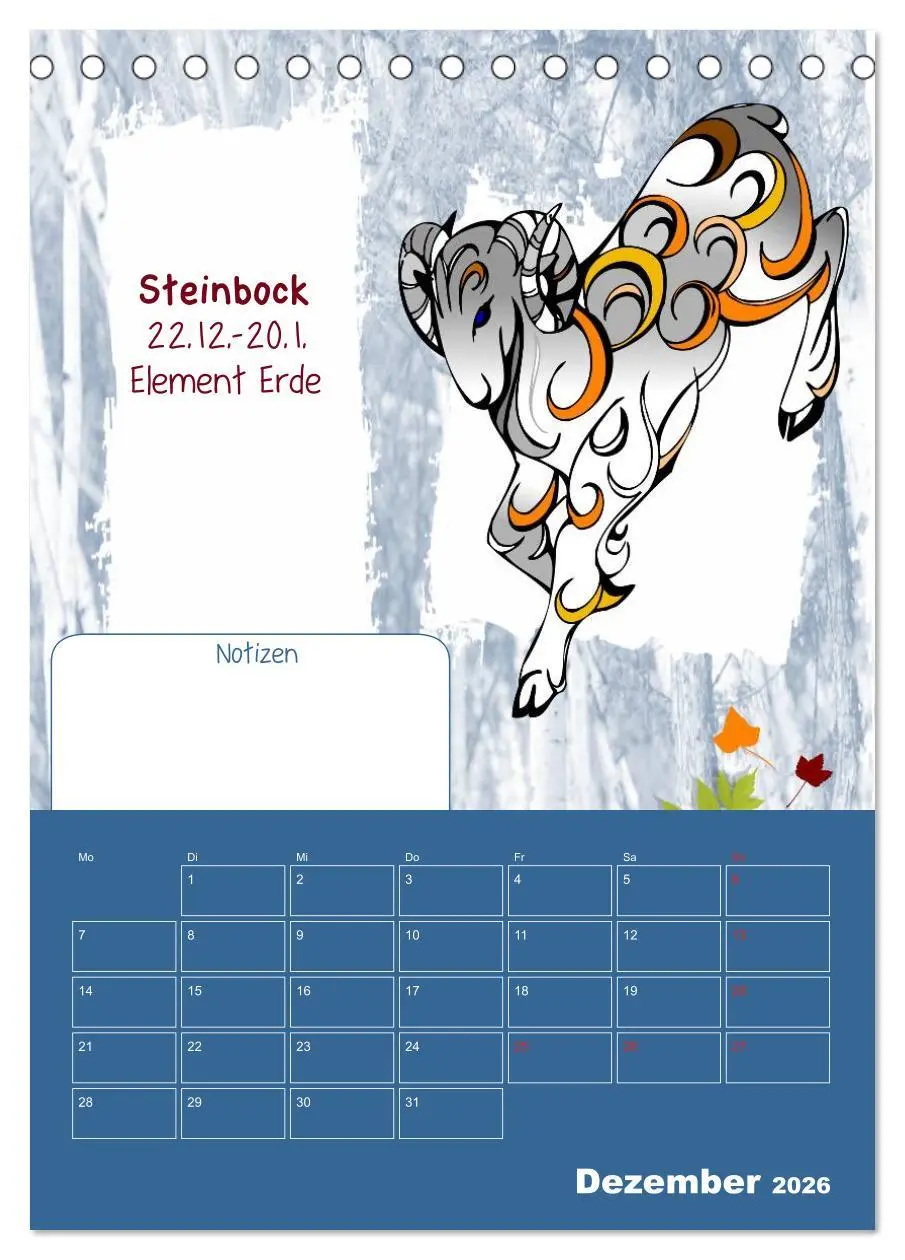 Bild: 9783516473568 | Sternzeichen ¿ Geburtstagskalender / Planer (Tischkalender 2026 DIN...