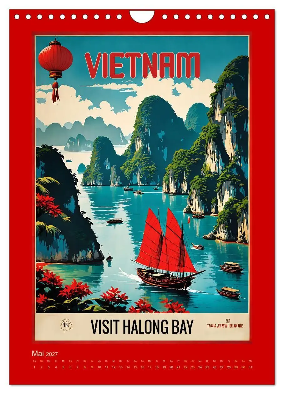 Bild: 9783569183568 | World Travel Poster - nostalgische Reise um die Welt (Wandkalender...