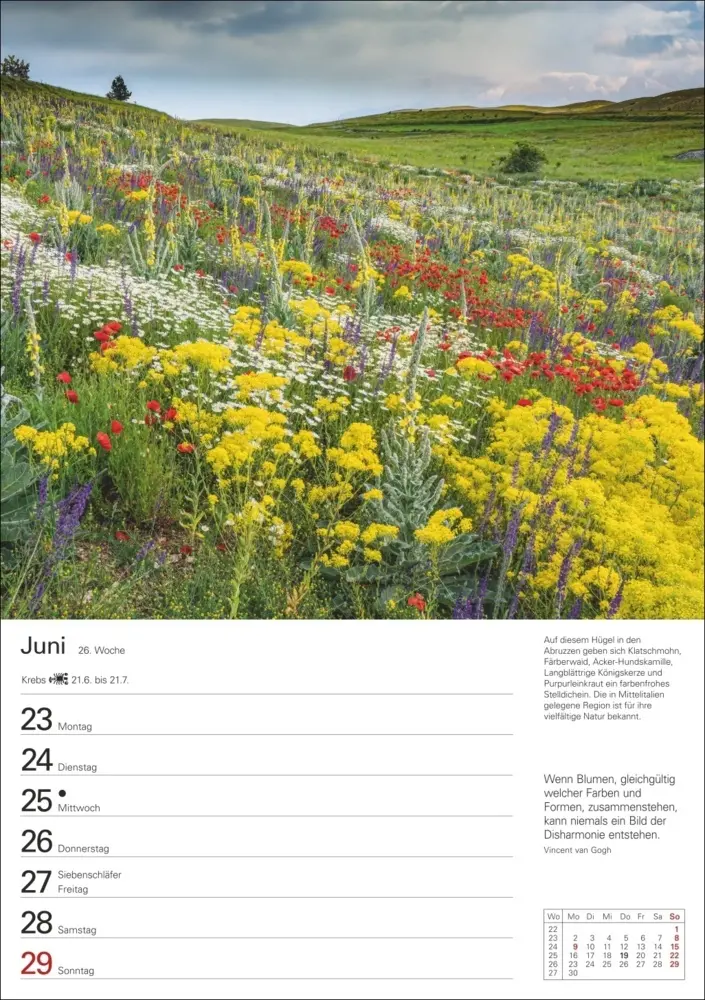 Bild: 9783840033568 | Wunder der Natur Wochenplaner 2025 - 53 Blatt mit Zitaten und...