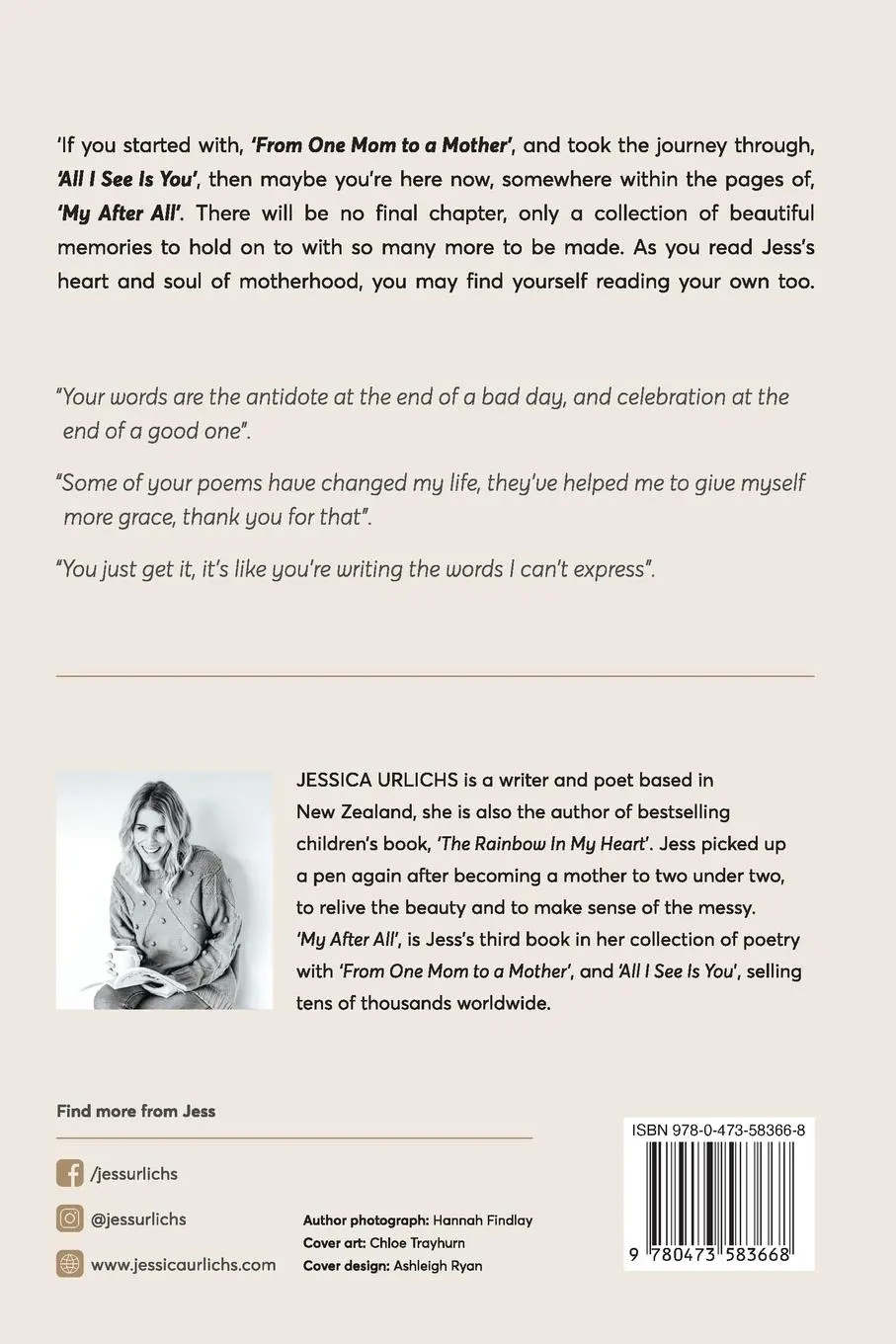 Rückseite: 9780473583668 | My After All | Poetry and Prose for Mothers | Jessica Urlichs | Buch