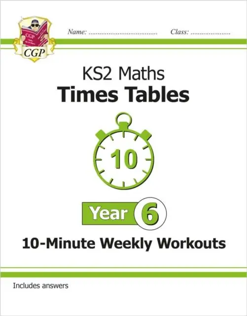 Cover: 9781789083668 | KS2 Year 6 Maths Times Tables 10-Minute Weekly Workouts | Cgp Books