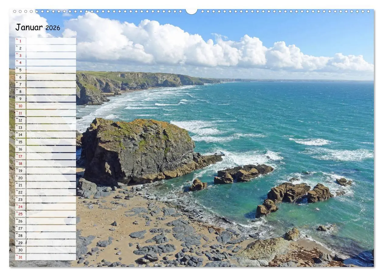 Bild: 9783457823668 | Cornwall. Terminkalender (Wandkalender 2026 DIN A2 quer), CALVENDO...