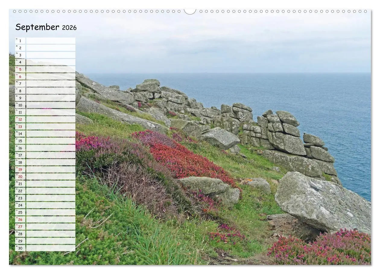 Bild: 9783457823668 | Cornwall. Terminkalender (Wandkalender 2026 DIN A2 quer), CALVENDO...
