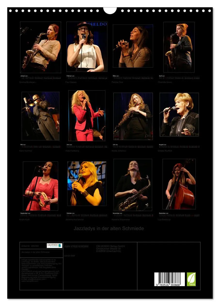 Bild: 9783516393668 | Jazzladys in der alten Schmiede (Wandkalender 2026 DIN A3 hoch),...
