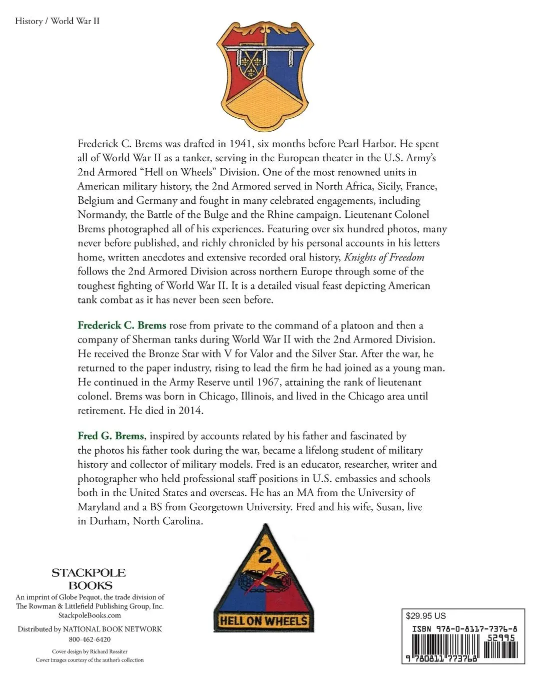 Rückseite: 9780811773768 | Knights of Freedom | Lt. Col. Frederick C. Brems | Taschenbuch | 2024